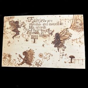 Wooden keepsake box with Fairy Design